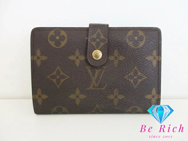 ルイ ヴィトン LOUIS VUITTON がま口 二つ折り財布 モノグラム ポルト フォイユ ヴィエノワ M61674 ロゴ 中財布 ミディアム コンパクト ウォレット 【中古】【送料無料】 bs3489