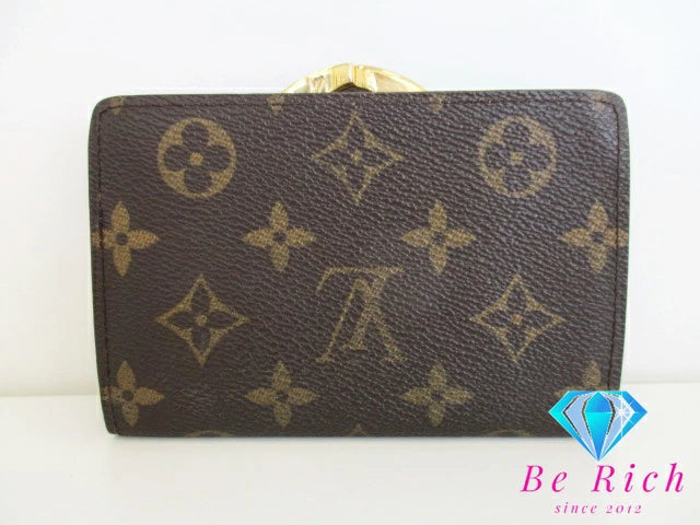ルイ ヴィトン LOUIS VUITTON がま口 二つ折り財布 モノグラム ポルト フォイユ ヴィエノワ M61674 ロゴ 中財布 ミディアム コンパクト ウォレット 【中古】【送料無料】 bs3489