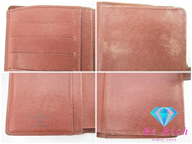 ルイ ヴィトン LOUIS VUITTON がま口 二つ折り財布 モノグラム ポルト フォイユ ヴィエノワ M61674 ロゴ 中財布 ミディアム コンパクト ウォレット 【中古】【送料無料】 bs3489