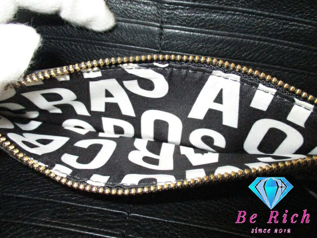 マーク バイ マークジェイコブス MARC BY MARC JACOBS ラウンドファスナー 長財布 M3112424 ブラック 黒 レザー 二つ折り財布 ロング ウォレット 【中古】【送料無料】 bs3543