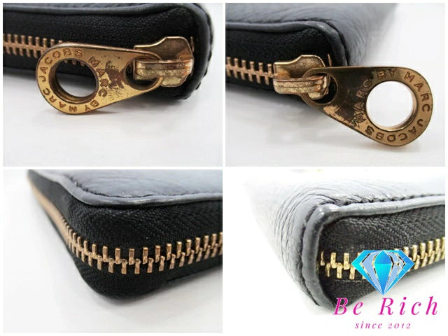 マーク バイ マークジェイコブス MARC BY MARC JACOBS ラウンドファスナー 長財布 M3112424 ブラック 黒 レザー 二つ折り財布 ロング ウォレット 【中古】【送料無料】 bs3543