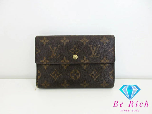 ルイ ヴィトン LOUIS VUITTON 三つ折り財布 モノグラム ポルト トレゾール エテュイ パピエ M61202 LV ロゴ 中財布 ミディアム ウォレット【中古】【送料無料】bs3574