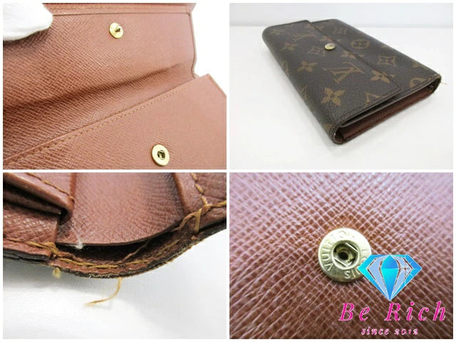 ルイ ヴィトン LOUIS VUITTON 三つ折り財布 モノグラム ポルト トレゾール エテュイ パピエ M61202 LV ロゴ 中財布 ミディアム ウォレット【中古】【送料無料】bs3574