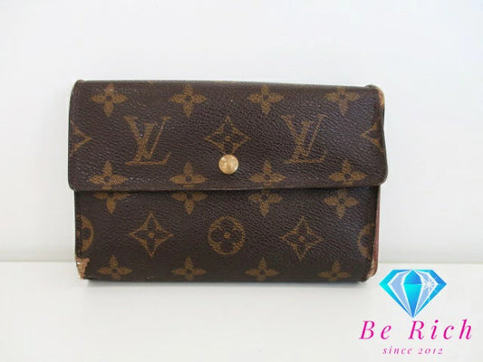 ルイ ヴィトン LOUIS VUITTON 三つ折り財布 モノグラム ポルトトレゾール エテュイシェキエ M61200 LV ロゴ 二つ折り財布 中財布 ミディアム ウォレット 【中古】【送料無料】 bs3582