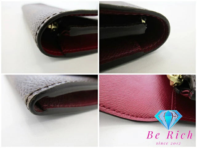 ルイ ヴィトン LOUIS VUITTON 長財布 モノグラム ポルト フォイユ エミリー M60697 フューシャ ロゴ 二つ折り財布 ロング ウォレット  【中古】【送料無料】 bs3620