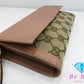 美品 グッチ GUCCI 二つ折り 長財布 323396 GG キャンバス 茶 ブラウン ベージュピンク ロゴ  レザー ロング ウォレット 【中古】【送料無料】bs3622