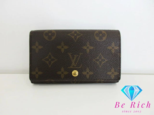 ルイ ヴィトン LOUIS VUITTON 二つ折り財布 モノグラム ポルト モネ ビエ トレゾール M61730 LV ロゴ 中財布 ミディアム コンパクト ウォレット 【中古】【送料無料】bs3624