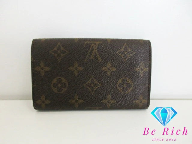 ルイ ヴィトン LOUIS VUITTON 二つ折り財布 モノグラム ポルト モネ ビエ トレゾール M61730 LV ロゴ 中財布 ミディアム コンパクト ウォレット 【中古】【送料無料】bs3624