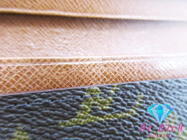 ルイ ヴィトン LOUIS VUITTON 二つ折り財布 モノグラム ポルト モネ ビエ トレゾール M61730 LV ロゴ 中財布 ミディアム コンパクト ウォレット 【中古】【送料無料】bs3624