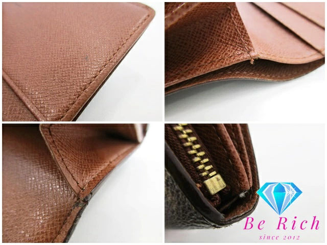 ルイ ヴィトン LOUIS VUITTON 二つ折り財布 モノグラム ポルト モネ ビエ トレゾール M61730 LV ロゴ 中財布 ミディアム コンパクト ウォレット 【中古】【送料無料】bs3624