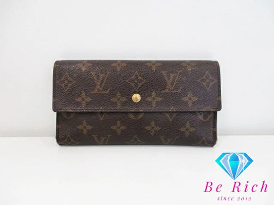 ルイ ヴィトン LOUIS VUITTON 三つ折り財布 長財布 モノグラム ポルト トレゾール インターナショナル M61215 LV ロゴ 二つ折り財布 ロング ウォレット 【中古】【送料無料】bs3629