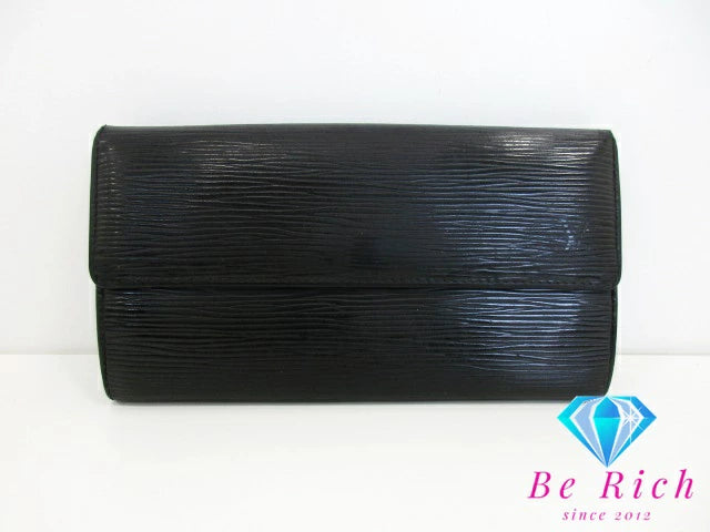 ルイ ヴィトン LOUIS VUITTON 長財布 エピ ポルト モネ クレディ M63592 ノワール 黒 ブラック 旧 サラ 二つ折り財布 ロング ウォレット 【中古】【送料無料】bs3665