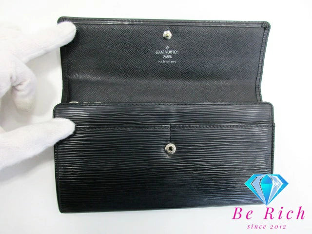 ルイ ヴィトン LOUIS VUITTON 長財布 エピ ポルト モネ クレディ M63592 ノワール 黒 ブラック 旧 サラ 二つ折り財布 ロング ウォレット 【中古】【送料無料】bs3665