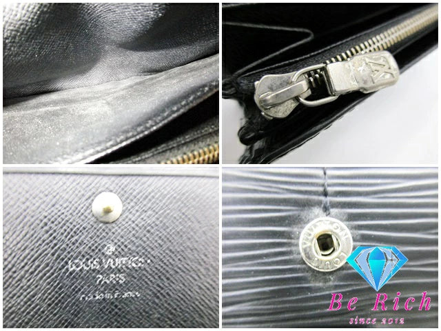 ルイ ヴィトン LOUIS VUITTON 長財布 エピ ポルト モネ クレディ M63592 ノワール 黒 ブラック 旧 サラ 二つ折り財布 ロング ウォレット 【中古】【送料無料】bs3665