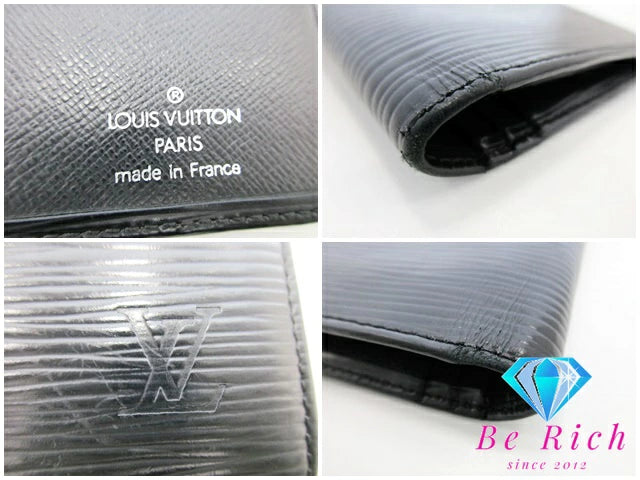 ルイ ヴィトン LOUIS VUITTON メンズ 長財布 エピ ポルト フォイユ ブラザ M66542 LV ロゴ 二つ折り財布 ロング ウォレット  【中古】【送料無料】 bs3685