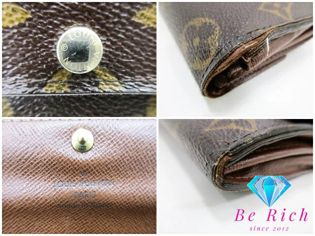 ルイ ヴィトン LOUIS VUITTON 二つ折り財布 長財布 モノグラム ポルトフォイユ サラ M61734 LV ロゴ ロング ウォレット 【中古】【送料無料】 bs3694