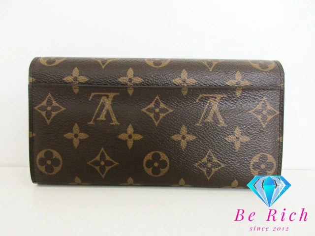 ルイ ヴィトン LOUIS VUITTON 二つ折り財布 長財布 モノグラム ポルトフォイユ サラ M62234 フューシャ LV ロゴ ロング ウォレット 【中古】【送料無料】 bs3697