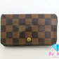 ルイ ヴィトン LOUIS VUITTON 二つ折り財布 ダミエ ポルト モネ ビエ トレゾール N61730 エベヌ LV ロゴ 中財布 コンパクト ミディアム ウォレット 【中古】【送料無料】bs3700