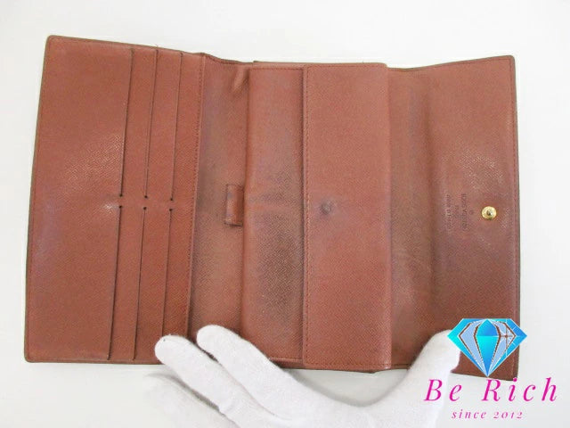 ルイ ヴィトン LOUIS VUITTON 三つ折り財布 長財布 モノグラム ポルト トレゾール インターナショナル M61215 LV ロゴ 二つ折り財布 ロング ウォレット 【中古】【送料無料】bs3701