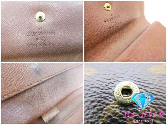 ルイ ヴィトン LOUIS VUITTON 三つ折り財布 長財布 モノグラム ポルト トレゾール インターナショナル M61215 LV ロゴ 二つ折り財布 ロング ウォレット 【中古】【送料無料】bs3701