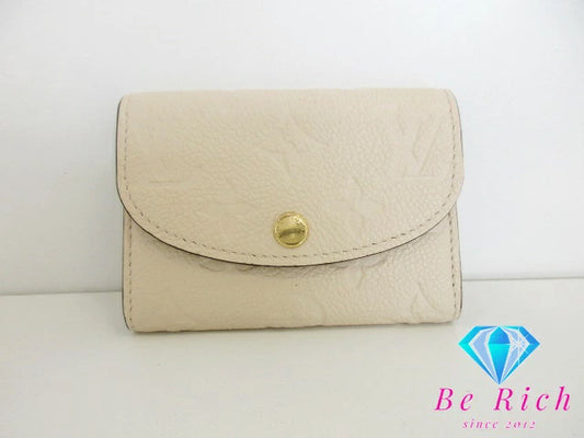 美品 ルイ ヴィトン LOUIS VUITTON  モノグラム アンプラント ポルトモネ ロザリ M81445 クレーム アイボリー レザー LV ロゴ コインケース 小銭入れ カードケース コンパクト ウォレット 小物  【中古】【送料無料】 bs3711