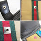 グッチ GUCCI Wホック 二つ折り財布 035.0959.2179 シェリー ウェブ ベージュ ブラウン 茶 キャンバス レザー ロゴ コンパクト ウォレット  【中古】【送料無料】bs3714