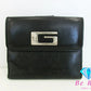 グッチ GUCCI Wホック 二つ折り財布 94272 G ロゴ 黒 ブラック レザー コンパクト ウォレット 【中古】【送料無料】bs3717