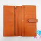 エルメス HERMES 二つ折り財布 長財布 ベアン スフレ □L 刻印 オレンジ ヴォー エプソン レザー H ロゴ シルバー 金具 ロング ウォレット  【中古】【送料無料】 bs3724