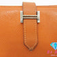 エルメス HERMES 二つ折り財布 長財布 ベアン スフレ □L 刻印 オレンジ ヴォー エプソン レザー H ロゴ シルバー 金具 ロング ウォレット  【中古】【送料無料】 bs3724