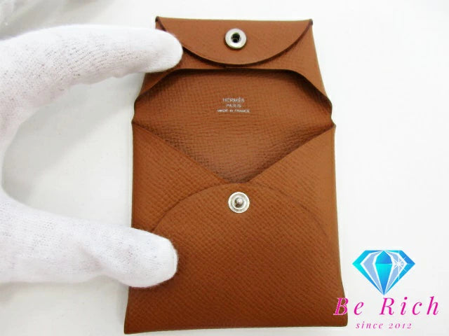 エルメス HERMES バスティア コインケース 小銭入れ X 刻印 ゴールド