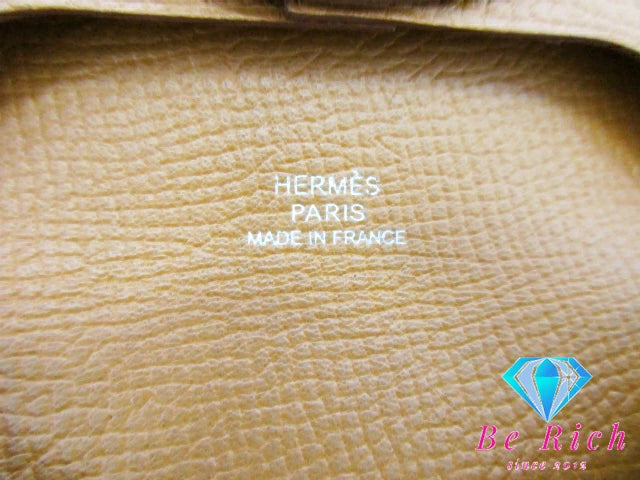 エルメス HERMES バスティア コインケース 小銭入れ X 刻印 ゴールド 茶 ブラウン エプソン レザー コンパクト ウォレット 【中古】【送料無料】 bs3729