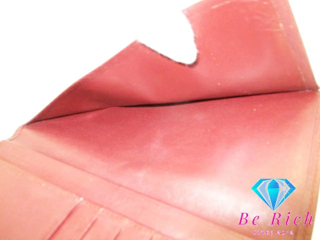 カルティエ Cartier メンズ 二つ折り財布 長財布 札入れ マスト ライン ボルドー レザー ロゴ ロング ウォレット 小銭入れなし  【中古】【送料無料】 bs3731