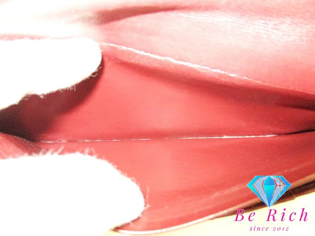 カルティエ Cartier メンズ 二つ折り財布 長財布 札入れ マスト ライン ボルドー レザー ロゴ ロング ウォレット 小銭入れなし  【中古】【送料無料】 bs3731