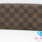 ルイ ヴィトン LOUIS VUITTON 二つ折り財布 長財布 ダミエ ポルト フォイユ サラ N61734 エベヌ 茶 ブラウン LV ロゴ ロング ウォレット 【中古】【送料無料】 bs3736