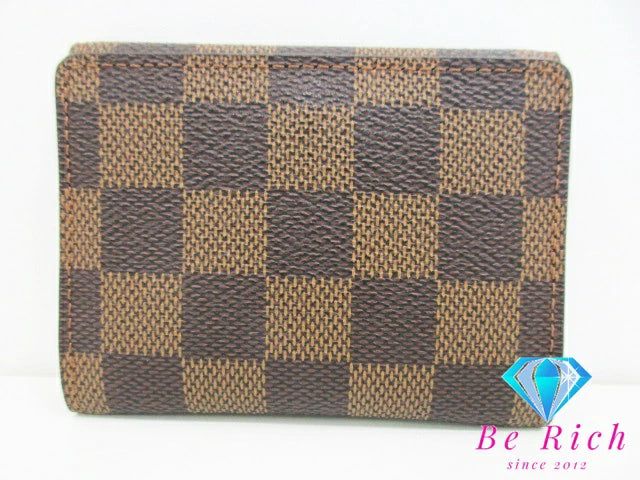 ルイ ヴィトン LOUIS VUITTON 二つ折り財布 コインケース ダミエ ラドロー N62925 エベヌ 茶 ブラウン PVC レザー LV ロゴ 小銭入れ カードケース コンパクト ウォレット コインパース  【中古】【送料無料】 bs3737
