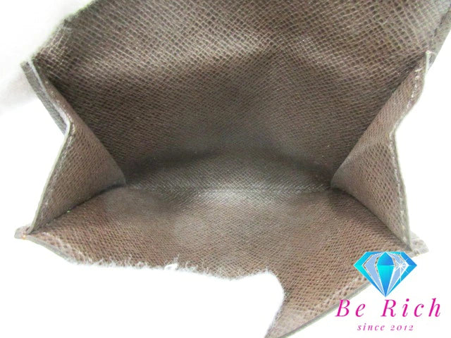 ルイ ヴィトン LOUIS VUITTON 二つ折り財布 コインケース ダミエ ラドロー N62925 エベヌ 茶 ブラウン PVC レザー LV ロゴ 小銭入れ カードケース コンパクト ウォレット コインパース  【中古】【送料無料】 bs3737