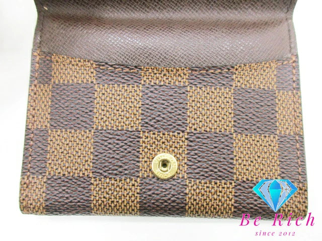 ルイ ヴィトン LOUIS VUITTON 二つ折り財布 コインケース ダミエ ラドロー N62925 エベヌ 茶 ブラウン PVC レザー LV ロゴ 小銭入れ カードケース コンパクト ウォレット コインパース  【中古】【送料無料】 bs3737