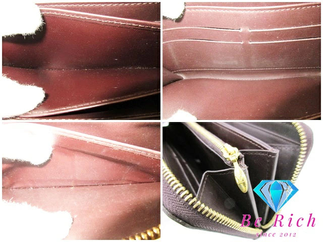 ルイ ヴィトン LOUIS VUITTON 二つ折り財布 長財布 モノグラム ヴェルニ ジッピー ウォレット M93522 アマラント パテント レザー エナメル LV ロゴ ラウンドファスナー ロング ウォレット 【中古】【送料無料】 bs3738