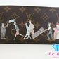 ルイ ヴィトン LOUIS VUITTON 二つ折り財布 長財布 モノグラム イリュストレ ジッピー ウォレット M60291 ローズ 茶 ブラウン LV ロゴ ラウンド ファスナー ロング  【中古】【送料無料】 bs3739
