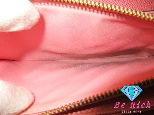 ルイ ヴィトン LOUIS VUITTON 二つ折り財布 長財布 モノグラム イリュストレ ジッピー ウォレット M60291 ローズ 茶 ブラウン LV ロゴ ラウンド ファスナー ロング  【中古】【送料無料】 bs3739