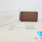 クロエ Chloe 二つ折り財布 長財布 3P0389 パラティ 茶 ブラウン レザー ロゴ ロング ウォレット  【中古】【送料無料】 bs3741