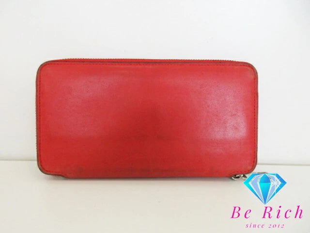 ルイ ヴィトン LOUIS VUITTON 二つ折り財布 長財布 パルナセア ポルトフォイユ イエナ M58207 カプシーヌ レッド 赤 レザー LV ロゴ ラウンド ファスナー ロング ジッピー ウォレット  【中古】【送料無料】 bs3745