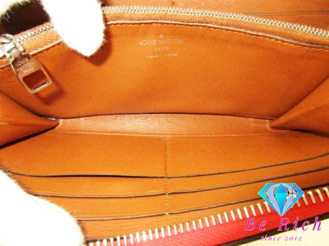 ルイ ヴィトン LOUIS VUITTON 二つ折り財布 長財布 パルナセア ポルトフォイユ イエナ M58207 カプシーヌ レッド 赤 レザー LV ロゴ ラウンド ファスナー ロング ジッピー ウォレット  【中古】【送料無料】 bs3745