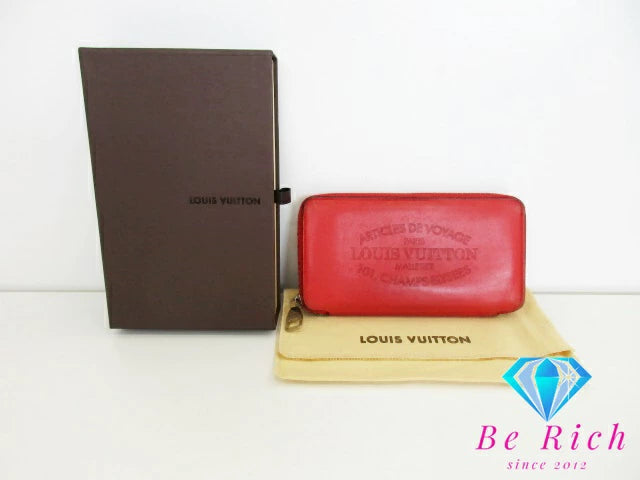 ルイ ヴィトン LOUIS VUITTON 二つ折り財布 長財布 パルナセア ポルトフォイユ イエナ M58207 カプシーヌ レッド 赤 レザー LV ロゴ ラウンド ファスナー ロング ジッピー ウォレット  【中古】【送料無料】 bs3745