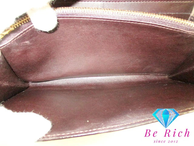 ルイ ヴィトン LOUIS VUITTON 二つ折り財布 長財布 モノグラム ヴェルニ ポルト フォイユ サラ M93524 アマラント パープル系 紫 パテント レザー LV ロゴ ロング ウォレット 【中古】【送料無料】 bs3750