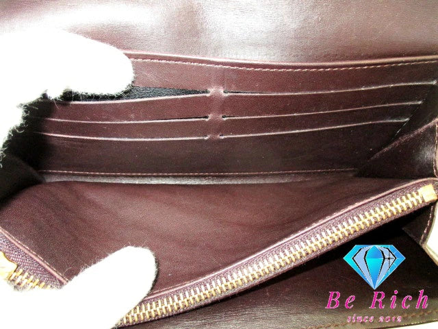 ルイ ヴィトン LOUIS VUITTON 二つ折り財布 長財布 モノグラム ヴェルニ ポルト フォイユ サラ M93524 アマラント パープル系 紫 パテント レザー LV ロゴ ロング ウォレット 【中古】【送料無料】 bs3750