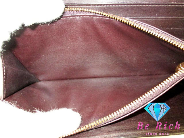 ルイ ヴィトン LOUIS VUITTON 二つ折り財布 長財布 モノグラム ヴェルニ ポルト フォイユ サラ M93524 アマラント パープル系 紫 パテント レザー LV ロゴ ロング ウォレット 【中古】【送料無料】 bs3755