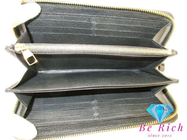 ルイ ヴィトン LOUIS VUITTON 二つ折り財布 長財布 モノグラム アンプラント ジッピー ウォレット M61864 ノワール 黒 エンボス レザー LV ロゴ ラウンド ファスナー ロング ウォレット【中古】【送料無料】 bs3756