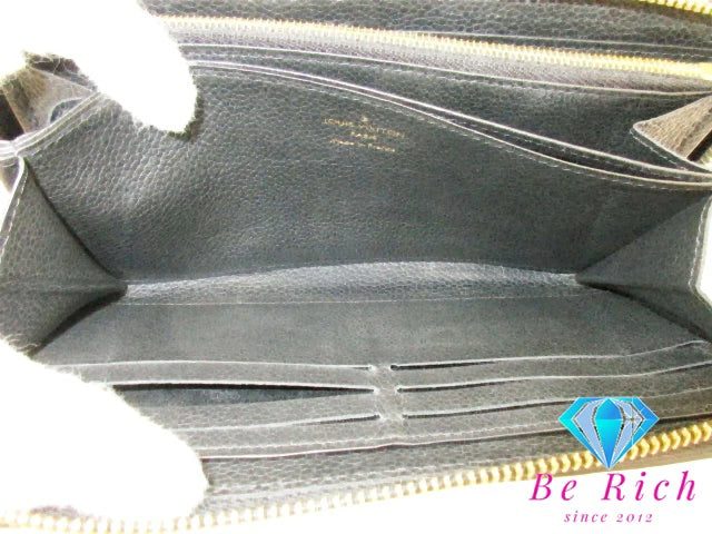 ルイ ヴィトン LOUIS VUITTON 二つ折り財布 長財布 モノグラム アンプラント ジッピー ウォレット M61864 ノワール 黒 エンボス レザー LV ロゴ ラウンド ファスナー ロング ウォレット【中古】【送料無料】 bs3756