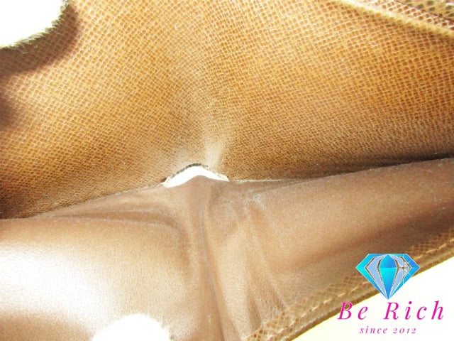 ルイ ヴィトン LOUIS VUITTON メンズ 二つ折り財布 札入れ タイガ ポルト ビエ 6 カルト クレディ M30486 アカジュー 茶 ブラウン LV ロゴ コンパクト ウォレット 小銭入れなし 【中古】【送料無料】 bs3758